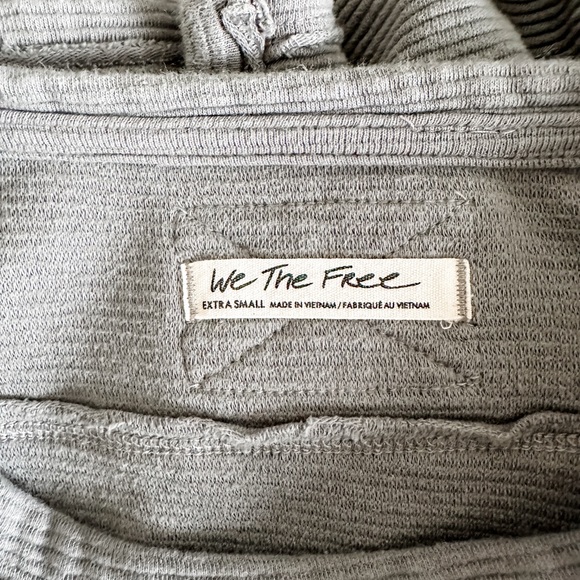 Free People Washed Ribbed Long Sleeve Sweatshirt - Picture 2 of 2